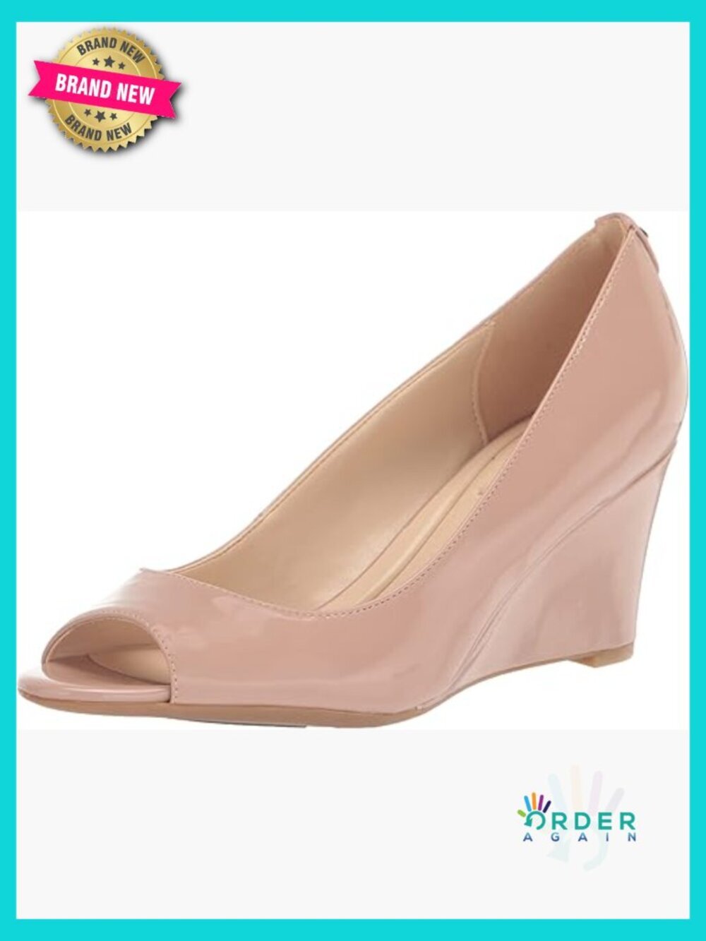 Peep Toe Wedge Sandals Casual Slip On Padded Cushioned Flexible Comfort